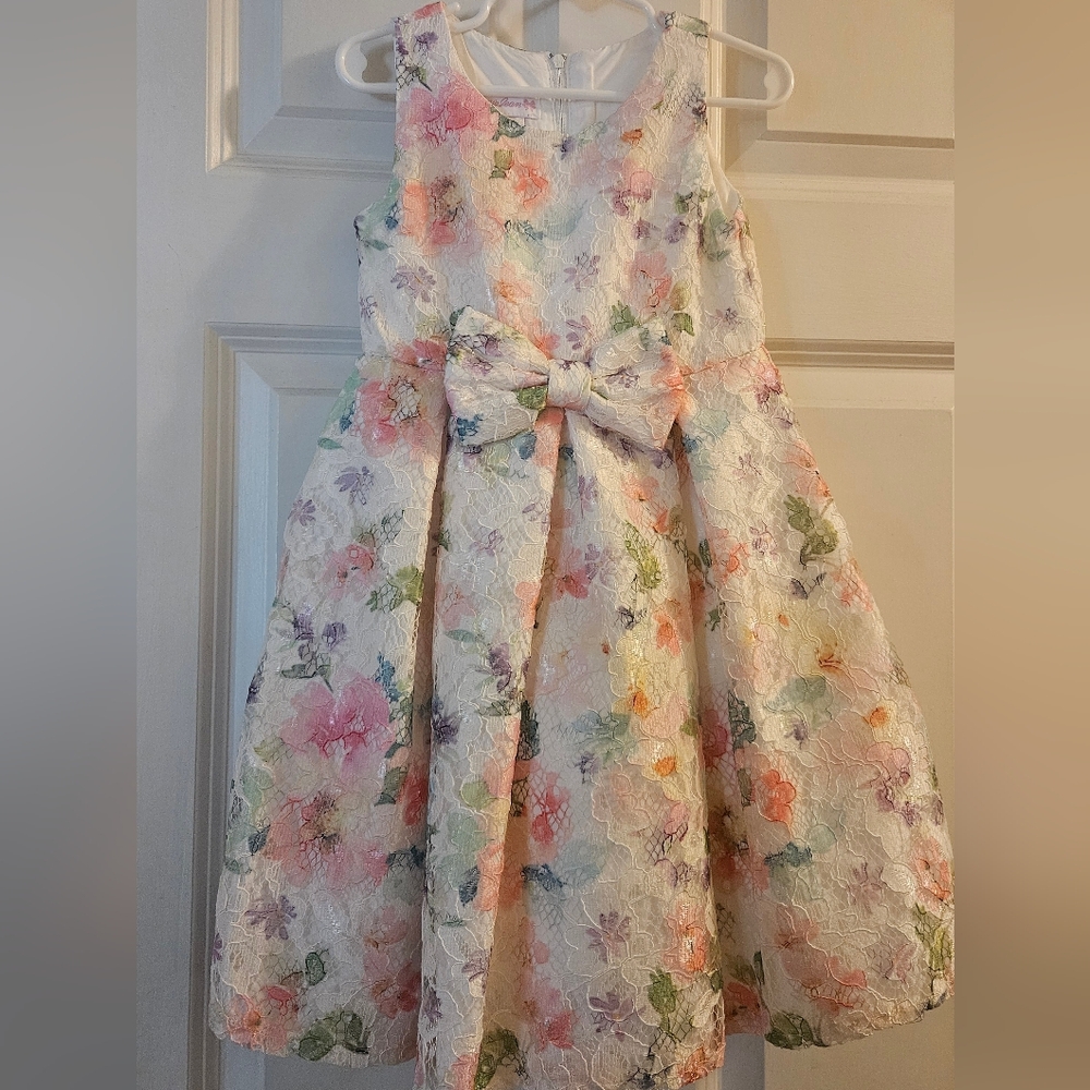 Bonnie Jean 4T Floral Easter Dress